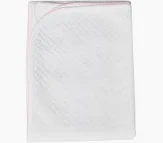 Basket weave blanket w/pink trim