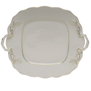 Square Cake Plate with handles