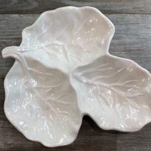 Vida Lettuce Melamine Triple Dip Dish