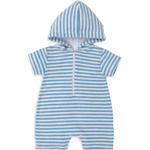 Terry Romper Blue stripe