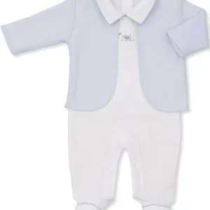 Footie With Jacket Elephant Embroidered