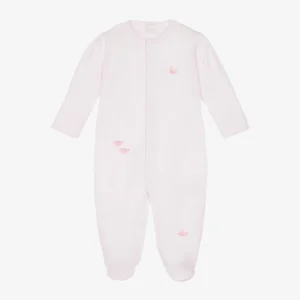 Pink stripe footie w/ Whale & crabs
