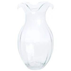 Hibiscus Clear Large Vertical Vase