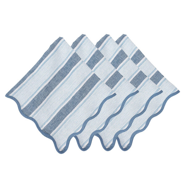 Cabana Stripe Ocean Napkins Set 4