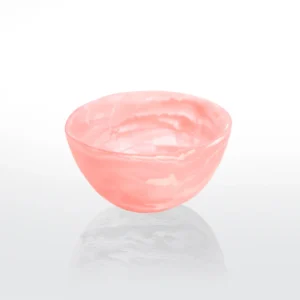 Deep Small Bowl Pink Swirl