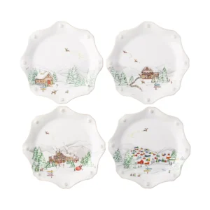 Berry & Thread North Pole Set 4 Assorted Dessert Plates