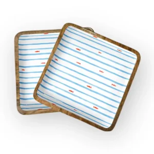 Fish Stripe 10" Square Tray
