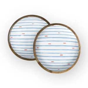 Fish Stripe Shallow Bowl