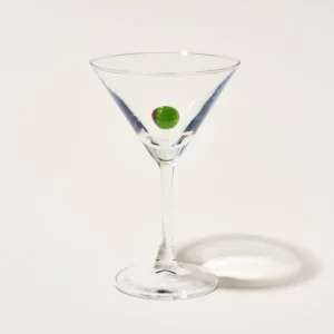 Martini Glass with Olive
