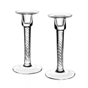 Cora  8"Candlestick Pair
