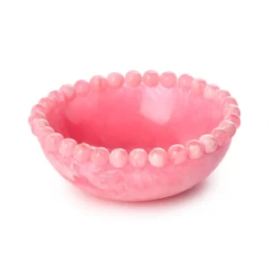 Beaded Rim Bowl Pink