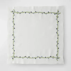 White Cottage Garden Napkin Blue